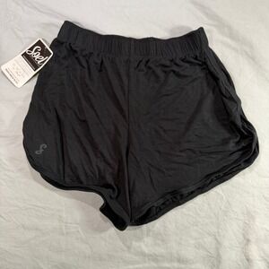 Soel Dancewear Kids Black Athletic Dance Shorts Child Large New NWT Soft Cozy